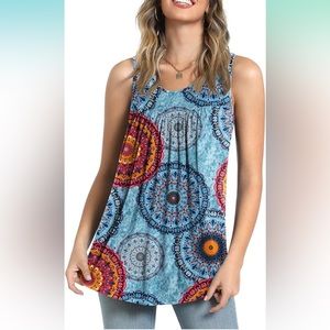 Longyuan flowy sleeveless tunic